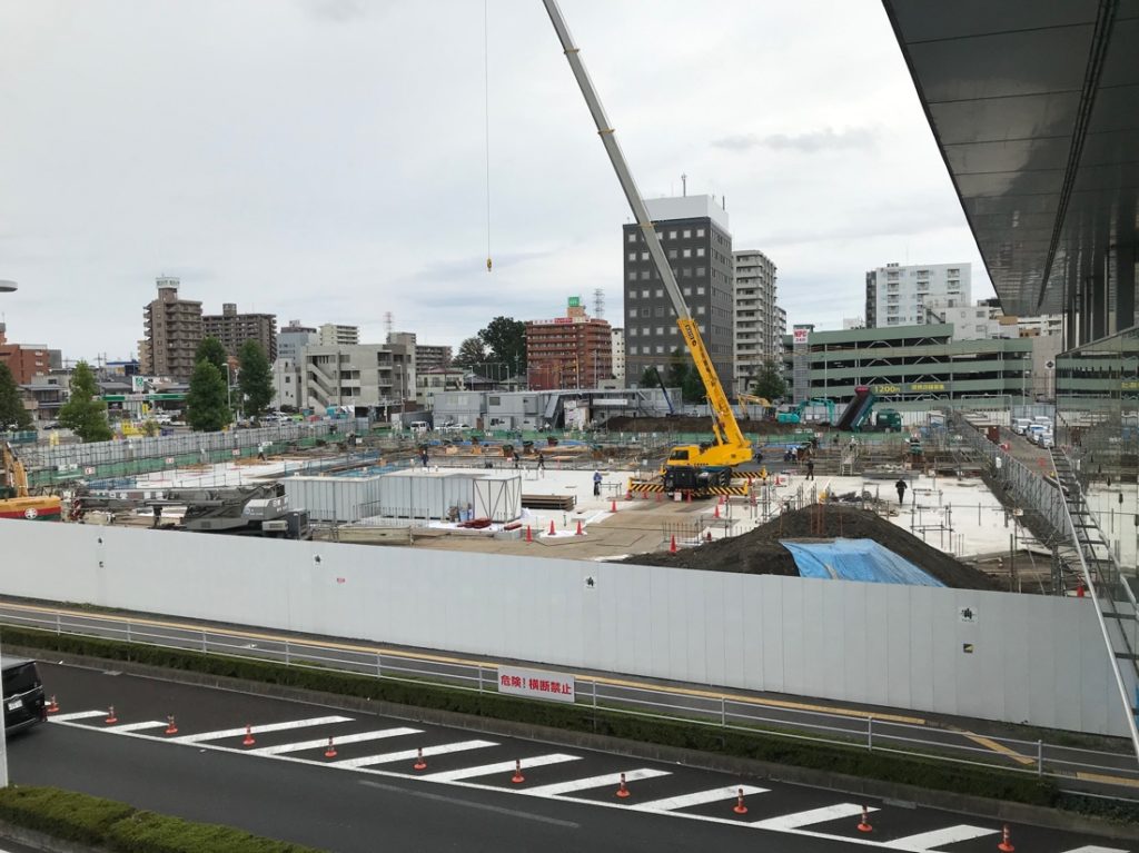 コンベンション施設の工事現場