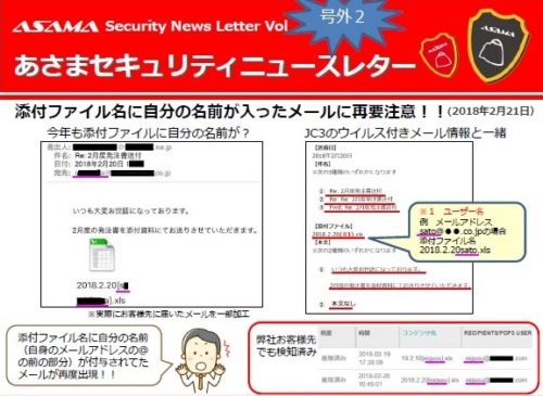 添付ファイルに自分の名前が入ったメールにご注意を!